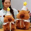 Simulation Capybara Plush Doll Cartoon Capibara Fluffty Doll Cute Capybara Plush Toy  Christmas Toy