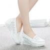 Four Seasons Comfortable Women Shoes Increase In Height Cowhide Platform Nurse Shoes Casual White Wedges Shoes for Women
