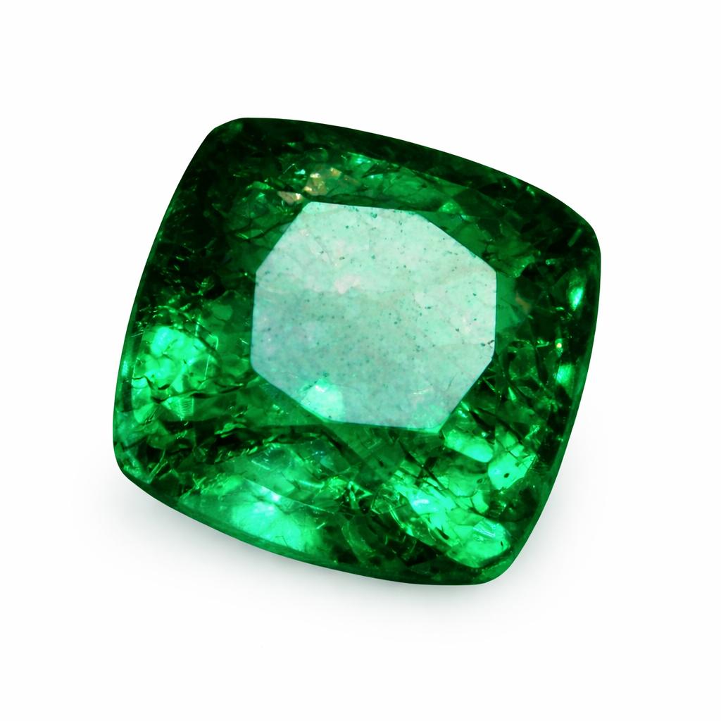 Natural Green Emerald Loose Gemstone Square Cushion Cut 9 ct Colombian for Jewelry Making and Crafts