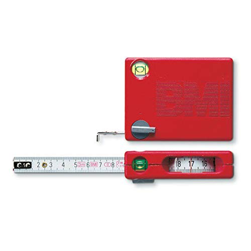 BMI 13mm X 3m Tape-Lock Tape Measure with 4 Functions: Vertical Measurement, Radius Drawing, and Inner Measurement