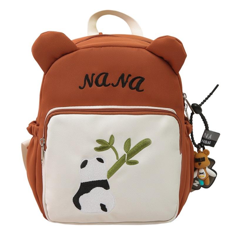 Cartoon Panda Print Schoolbag Kindergarten Backpack Boys and Girls Backpack