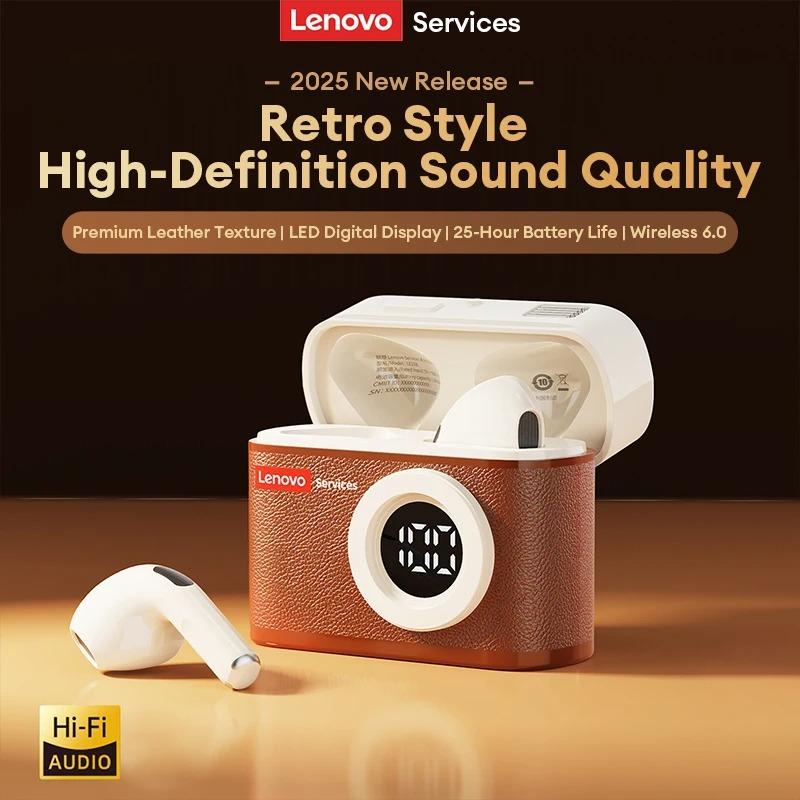 Новые беспроводные наушники TWS Lenovo LE218 с Bluetooth 6.0, стерео, с шумоподавлением ENC, сабвуфером, спортивная игровая музыкальная гарнитура, низкая задержка, HD-звонок с микрофоном