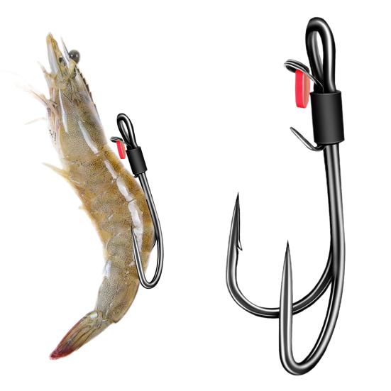 5/10 шт двойной рыболовный крючок прочный держатель для живой наживки для креветок крючок с зазубринами рыболовный крючок для пресноводной соленой воды рыболовные принадлежности