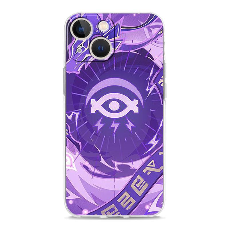 Чехол для телефона iPhone 17 Air Cases iPhone 16 15 12 13 14 Pro Max SE 7 8 Plus iPhone11 Прозрачный Мягкий Чехол Genshin Impact