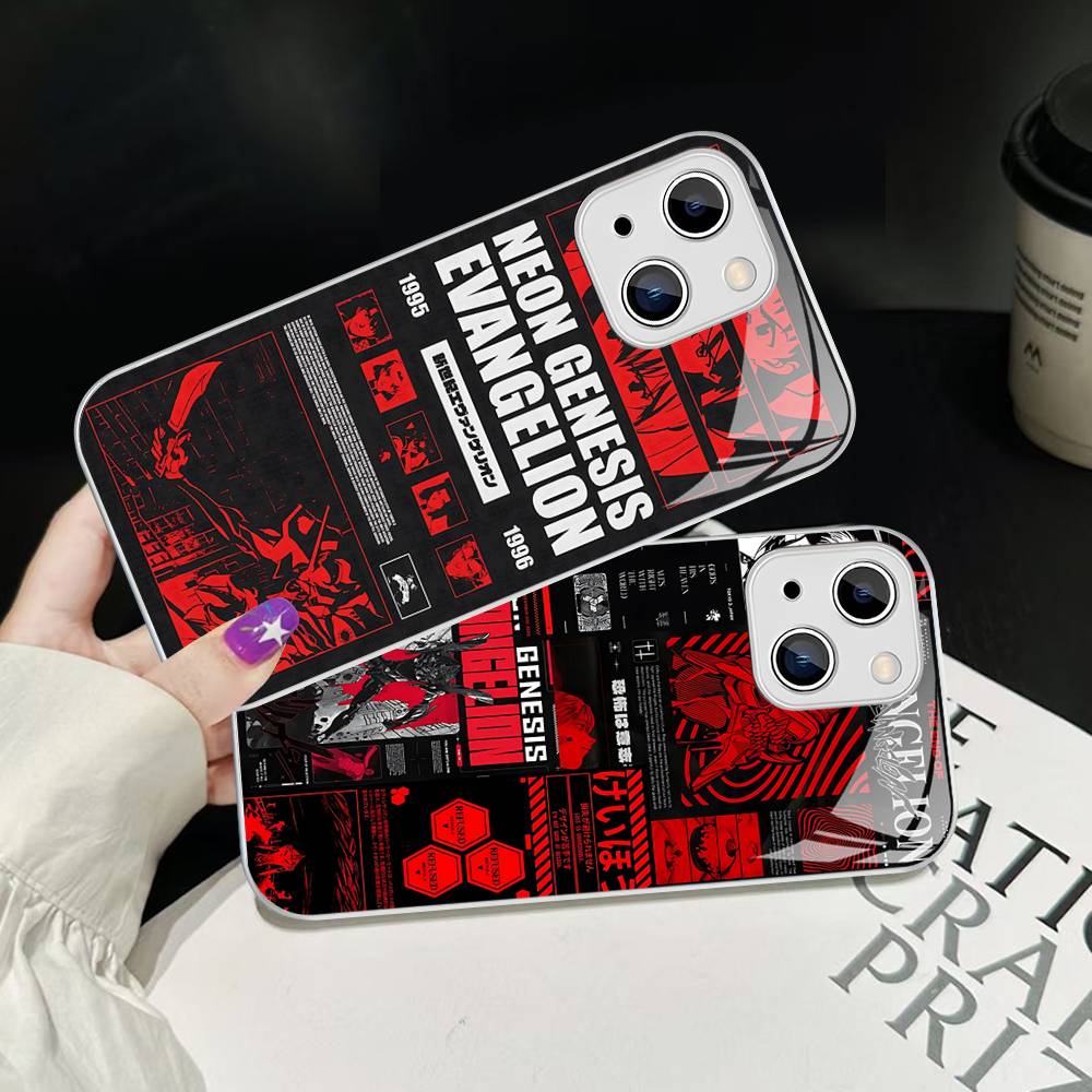 Аниме E-Evangelions Закаленное Стекло Для Iphone 14 13 12 11 Pro Mini XS MAX 14Plus X XS XR Чехлы