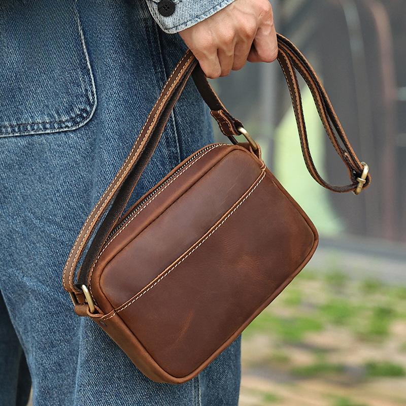 Сумка через плечо Premium Sense Niche, мужская сумка через плечо из коровьей кожи, мужская сумка из натуральной кожи, сумка через плечо в стиле ретро, мужская сумка-мессенджер