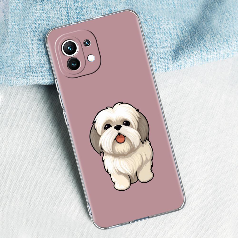 Чехол Для Xiaomi Mi 15 14 13 12 11 Lite 15T 13T 12T Pro Poco X7 X6 X5 Pro 5G X3 NFC F7 F6 F5 Обложка Картина Ши-тцу Милое Животное