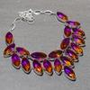 Lab Created Ametrine Necklace 18" Adjustable Chain Marquise Cut Gemstone Jewelry
