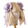 Chinese Bun Cover with Cotton Filling for Chinese Lolita Halloween Cosplay [kuroobaa] Style, (Light Purple)