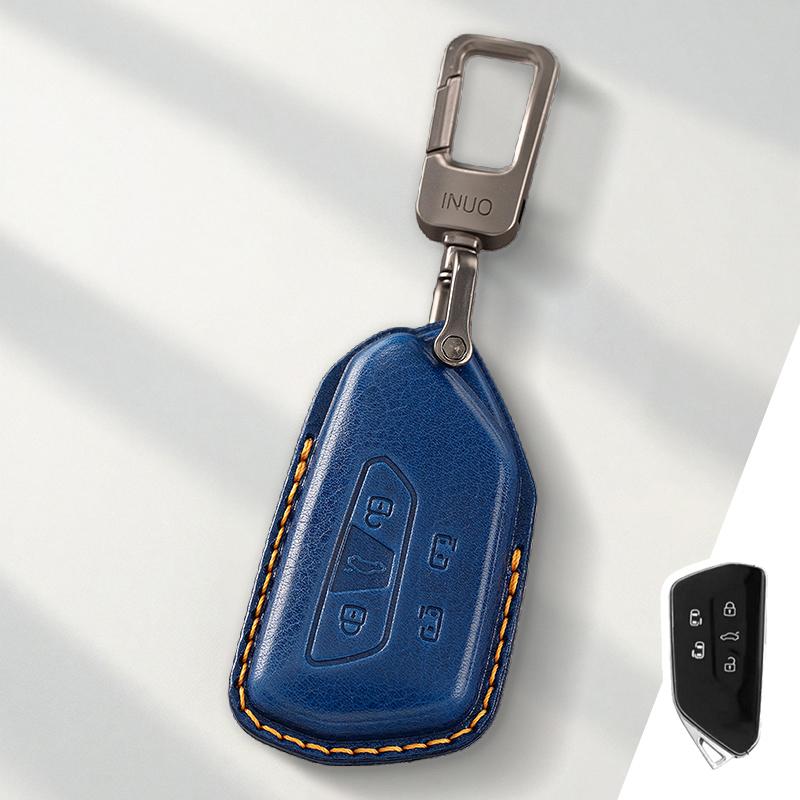 uwhxm4 Genuine Leather Protector for Volkswagen VW Golf  8MK8 ID 4 ID3for Skoda Octavia A8 MK4 Key Case Cover Fob