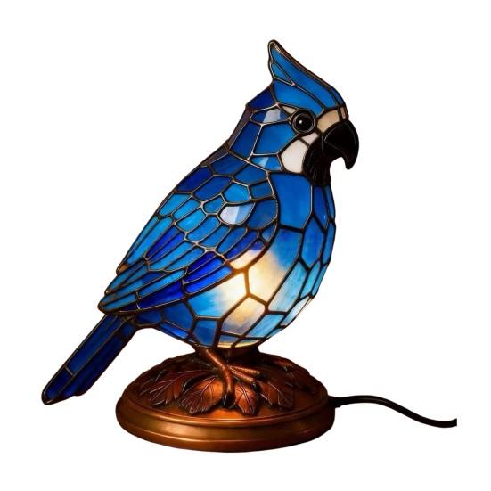 Витражная лампа-птица Yousheng, ночник-птица из смолы с питанием от USB, лампа для украшения стола для дома, офиса, гостиной, спальни, рождественский подарок на день рождения