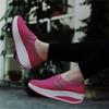Women's Mesh Breathing Shake Shoes Casual Lightweight Wedges Fitness Sneakers Platform Shoes