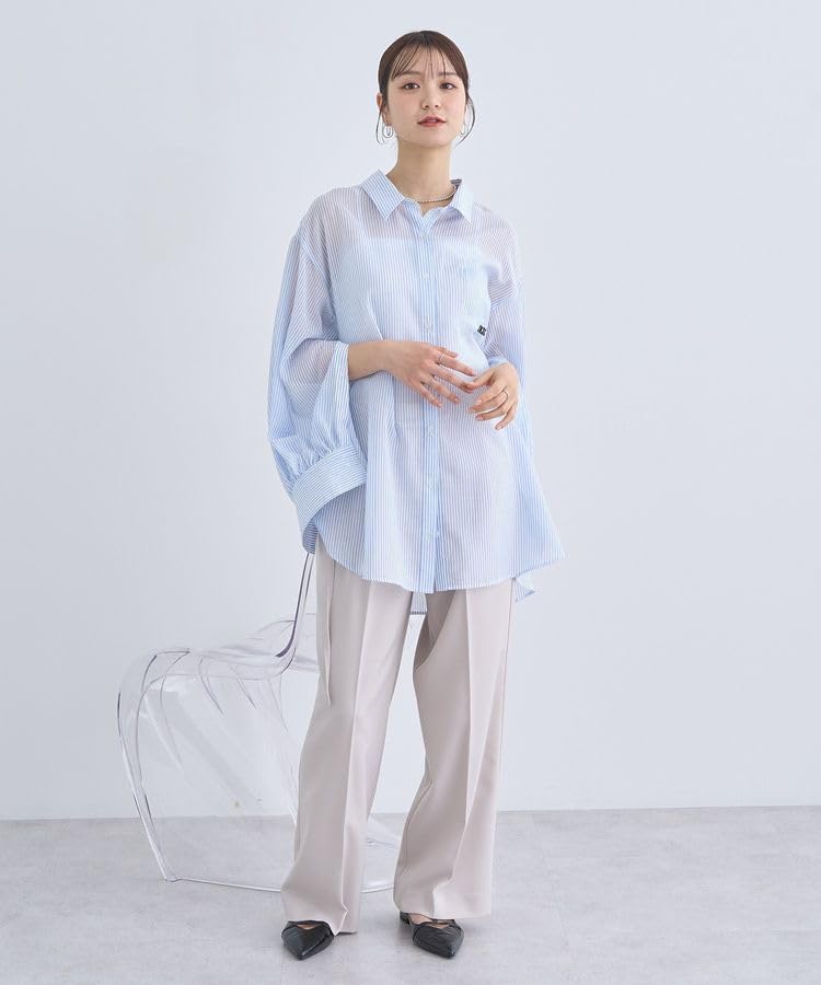 Музыкальная повседневная рубашка с открытой спиной для саксового синего [Земля и экология] На шнуровке женская,