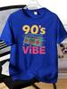 Unisexs Tee Retro 90s Vibe Boombox Radio Graphic Print Cotton Short Sleeve Male Casual Streetwear Outdoor Daily Basic Fashion Top