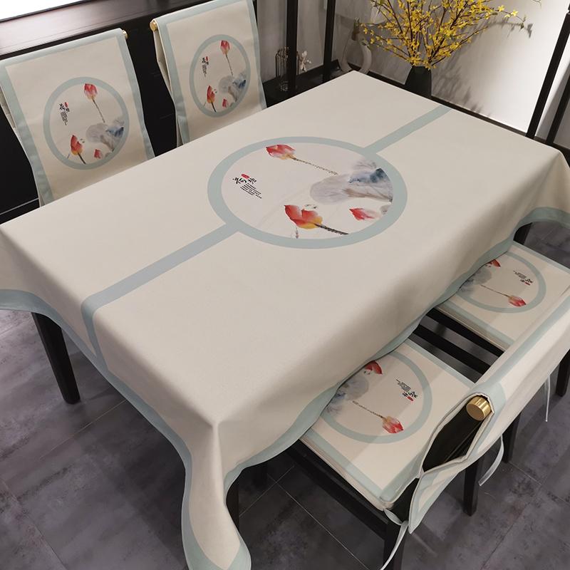 Современная простая скатерть с цветком сливы, украшение для праздничной вечеринки, моющаяся крышка стола для украшения кухни, обеденного декора