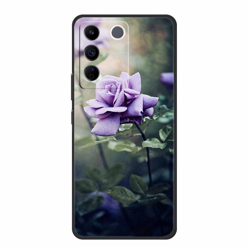 Phone Case For Vivo T2 Back Cover Case Black Silicone Shockproof Soft Coque Funda For Vivo T2 Case T 2 Capas Para For VivoT2 Bag