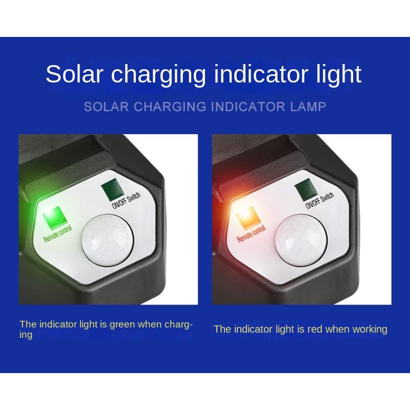 Солнечная настенная лампа с четырьмя головками, индукционная солнечная лампа для человеческого тела, вращающаяся уличная разделенная настенная лампа, садовая лампа