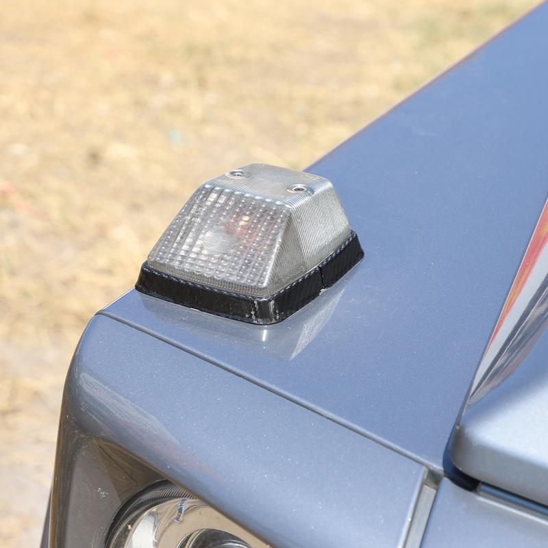 Для Mercedes-benz G Class W463 2004-2018 Настоящее углеволокно Автомобильный капот Указатель поворота Декоративная рамка Накладка Наклейка Автоаксессуары