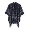 Plaid Scarf Shawl New Thorn Double-sided Can Be Worn Imitation Cashmere Split Shawl Summer Air-conditioned Room Nap Blanket