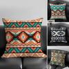 Fashion Bohemia Painting Pillow Case Plush Fabric Soft Double-Sided Printed Sofa Warm Winter Home Gift Cushion Cover