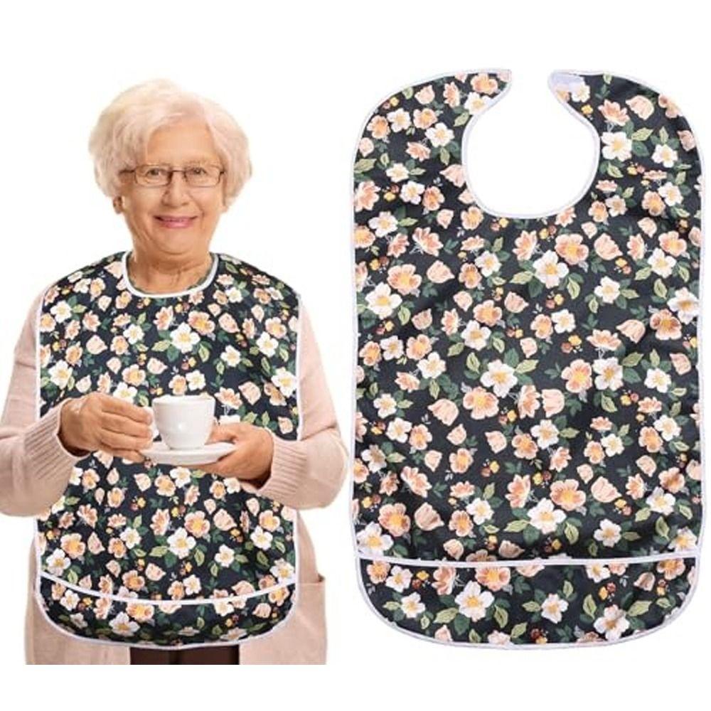 Oil Proof Adult Bibs Washable Elderly Bib Dirty Resistant Mealtime Bib Elderly Care