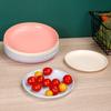 Food Plate Lightweight Wheat Straw Plates Unbreakable Dinner Plates Dishwasher Microwave Safe BPA Free Plastic Dinner Plates