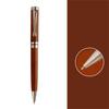 Metal Ballpoint Pen Wood Signing Pen Office Signature Pen Business Gift Pen Twist Open/Close for Office Hotel Reception