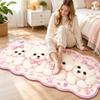 Non-Slip Animal Print Area Rug Faux Cashmere Bedside Mat New Kids Room Rug  Bedroom