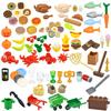 City Friends Мини Еда Кирпичики Аксессуары Торт Банан Морковь Рыба Курица Картофель Фри Хлеб Бутылка Детская Игрушка Конструктор Сделай Сам Подарок