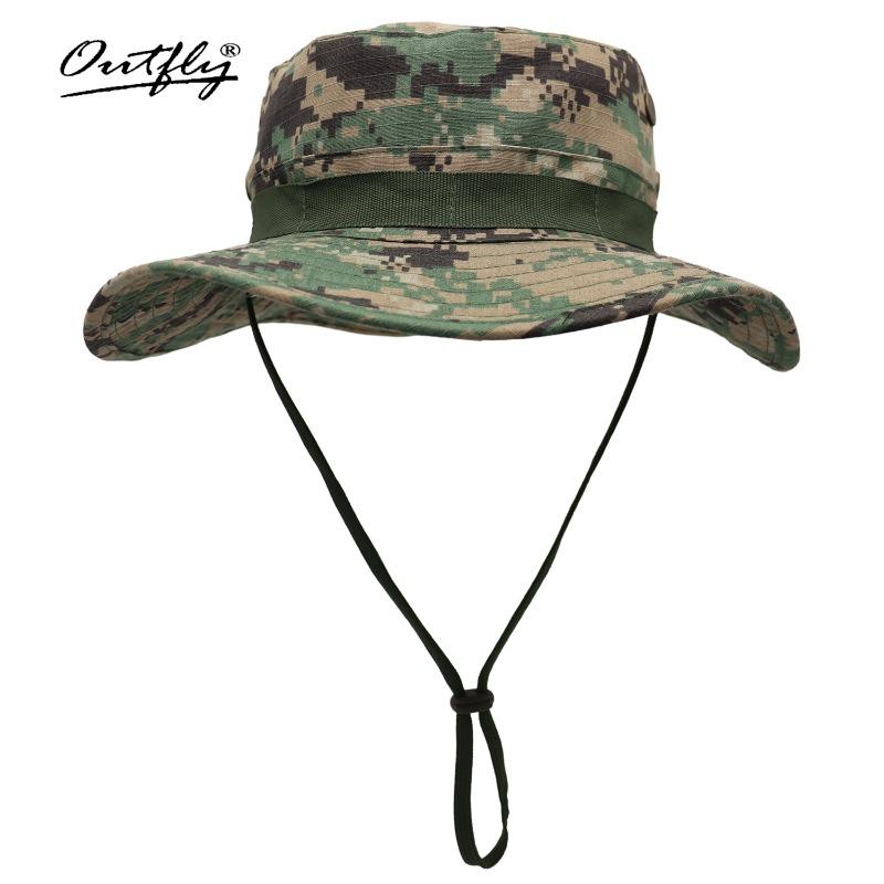 Летняя новая камуфляжная панама, защита от солнца для улицы, большие поля, рыбалка, военная подготовка, альпинизм, козырек, шляпа с защитой от УФ-лучей