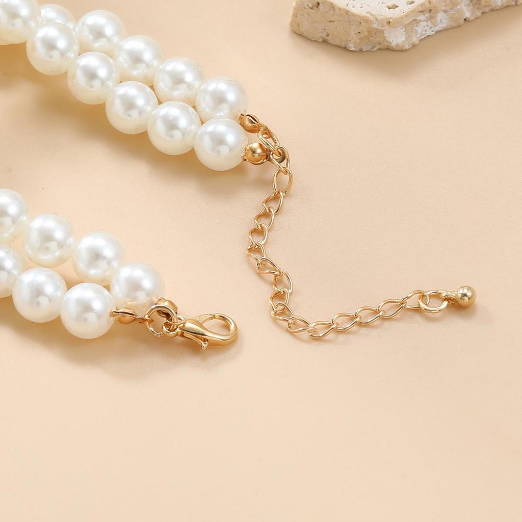 Женское ожерелье 2024 года с бриллиантами в форме сердца и искусственным жемчугом - свадебные украшения и аксессуары для банкета