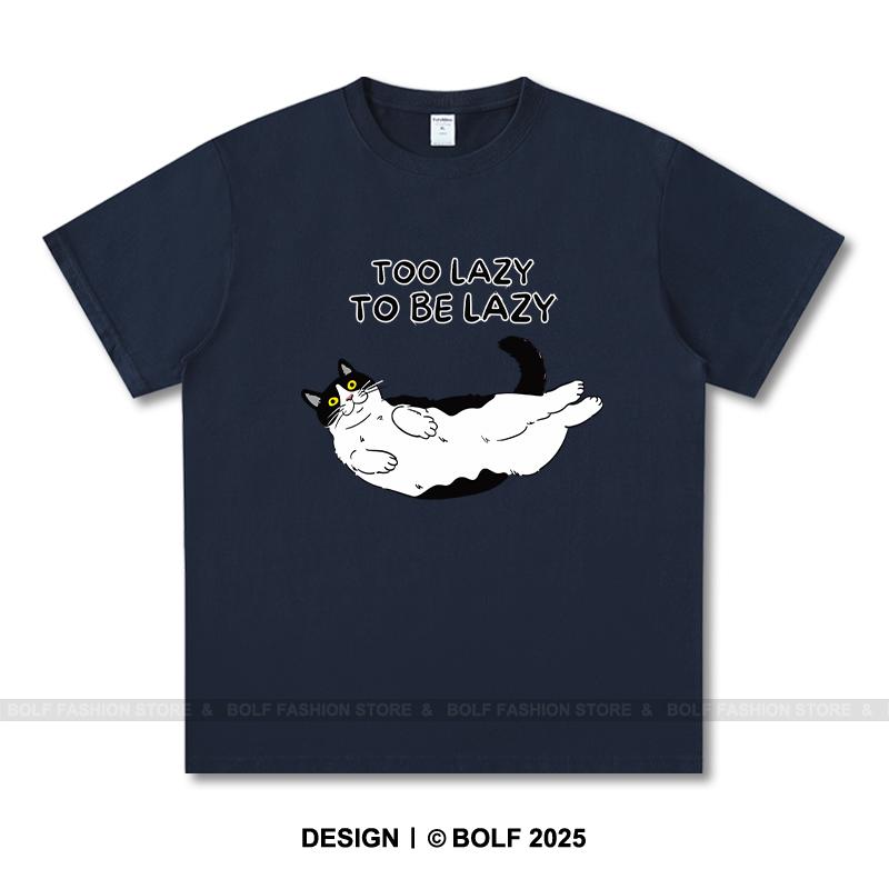 Women's Too Lazy To Be Lazy Printed T-Shirt 100% Cotton Oversized Paradox Graphic Tees for Men Summer Tops Ironic Streetwear