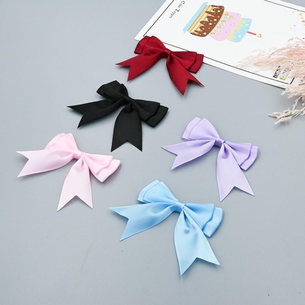10Pcs DIY Crafts Double Layer Ribbon Bow Handmade Ribbon Bow Patches Hairpin Accessories