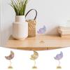 Moon Faux Crystal Display Holder Heavy Duty Metal Faux Gems Natural Stone Show Stand Home Office Desktop Decoration