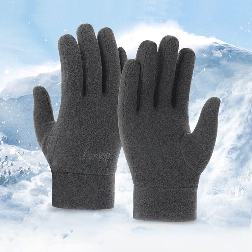 Driving Gloves Fleece Outdoor Sport Full Finger Mittens Thick Plush Women Gloves Furry Warm Mitts