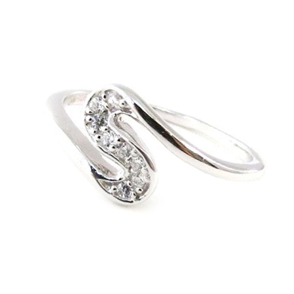 Белое серебряное кольцо 'Goddess'