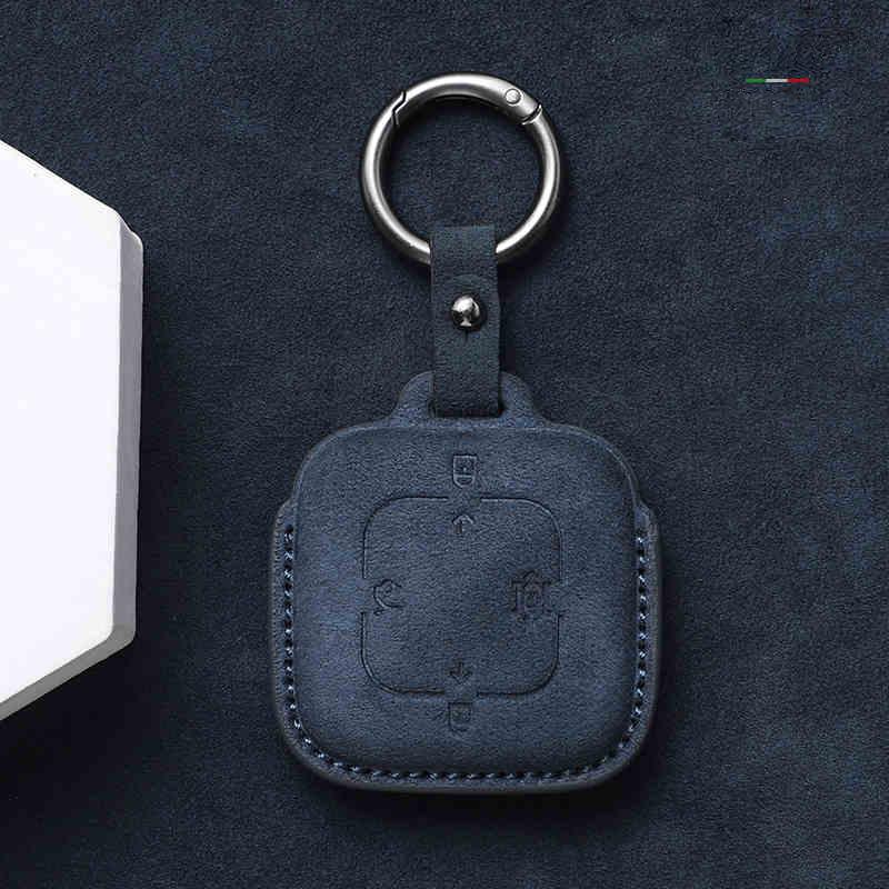 Для Zeekr 001 7X X 009 Чехол для брелока, Специальный замшевый чехол для защиты ключа, Bluetooth-сумка для ключей с пряжкой, Автомобильные аксессуары, Кожа
