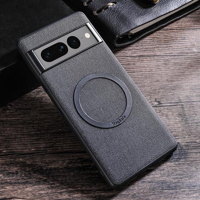 Чехол для Pixel 9 8 7 6 9Pro XL 8A 7A 6A Тканевый Беспроводная зарядка Магнит для Magsafe Чехол Ударопрочный для Google Pixel7