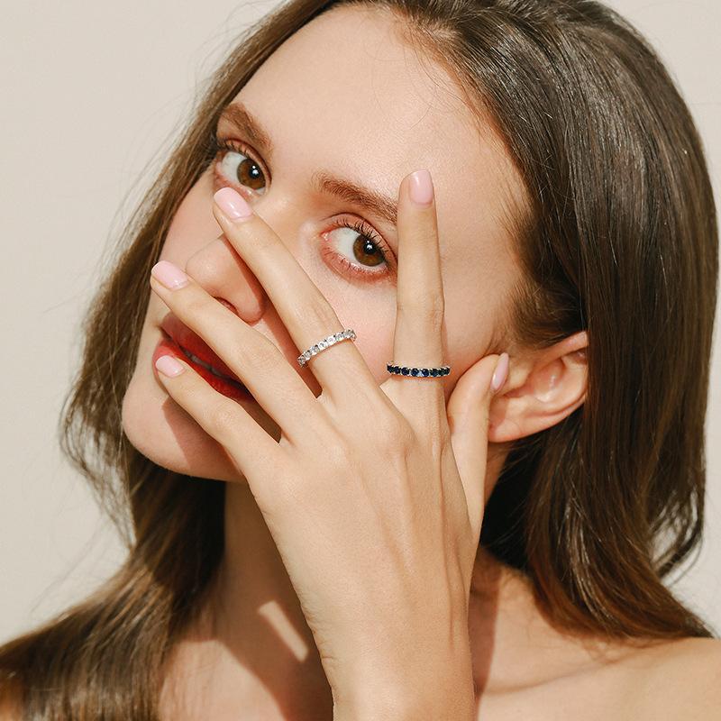 Кольцо из стерлингового серебра 925 пробы с бриллиантами и цирконием, женское кольцо высокого класса