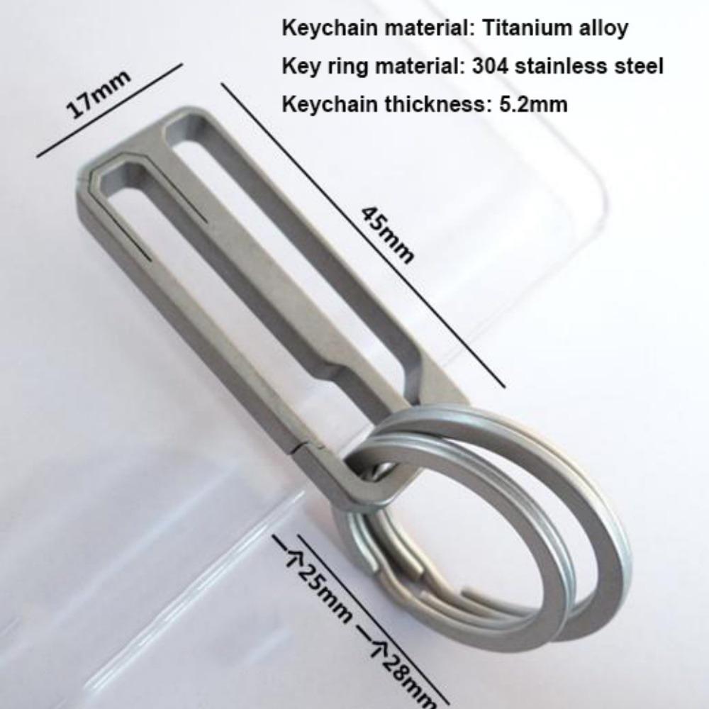 Lightweight Titanium Alloy Key Ring Quick Draw Multifunction Outdoor Belt Clip Keychain Grey Hanging Webbing Buckle