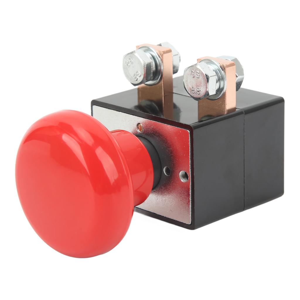 Emergency Stop Push Button Switch IP67 Waterproof 220‑250A 12‑220V 50mm Mouting Hole for Vehicles Forklifts