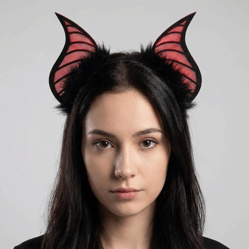 Пушистый костюм на Хэллоуин Косплей Реквизит DIY Хэллоуин Повязка на голову Уши летучей мыши Повязка на голову Карнавальный наряд