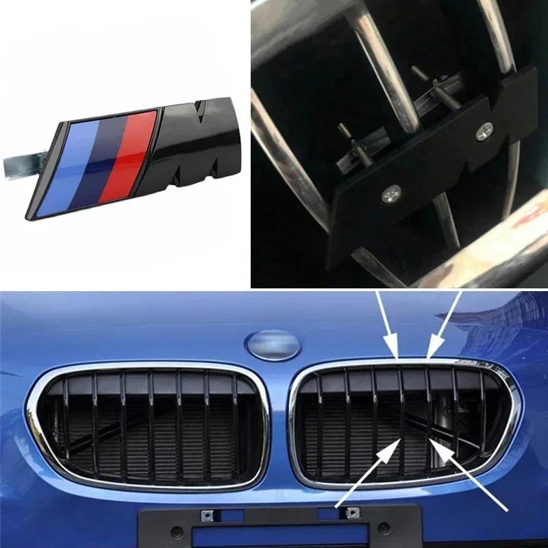 BLM1 3D M Emblem Car Front Grille Badge Accessories with BMW E46 E90 E60 F10 G20 F30 F20 G15 G30 X1 X2 X3 X4 X5 X6 X7 G16 G08 G26