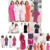 Soft And Cozy Coral Fleece Night Gown For Men And Women Warm Winter Kimono