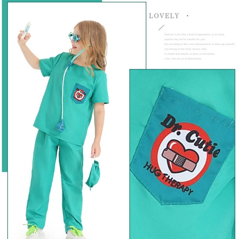 Doctor Role Play Dress Up Kit Doctor Pretend Play Costume with Stethoscope Doctor Coat Kit Halloween Doctor Costumes