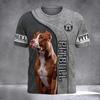 2023 Men's T Shirts Pet Dog Pitbull Graphic 3D Print Summer Unisex Adults' Tops Fashion Tee Casual Oversized Man's Clothing