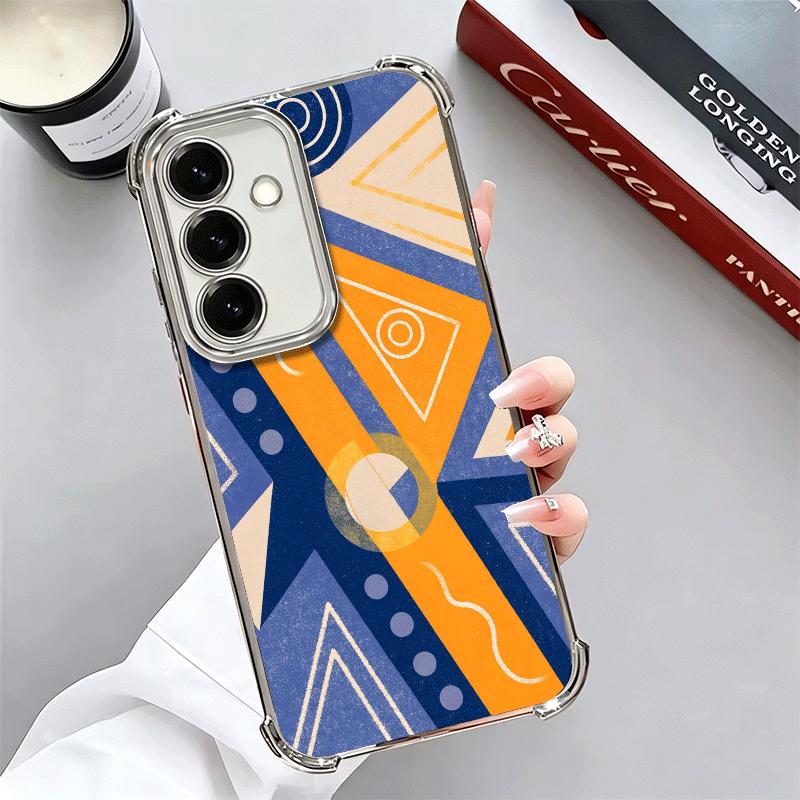 Абстрактная Геометрия Поп-Арт Дизайн Мягкий Чехол Для Телефона Для Samsung A17 A27 A07 A37 A57 A16 A56 A15 A55 A14 A54 A13 A53 A26 A36 A25 A35