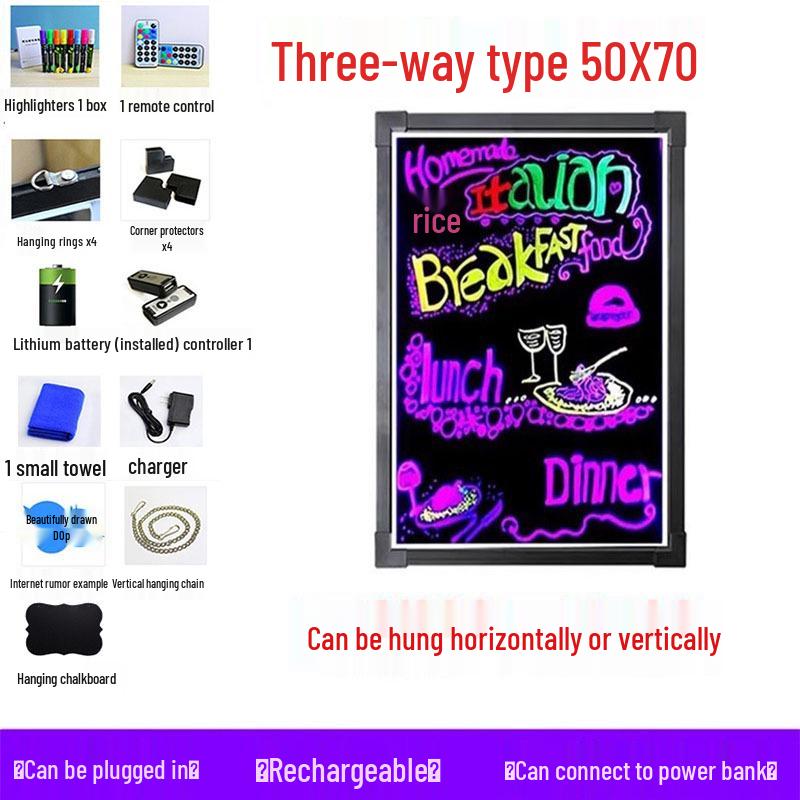 Светодиодная меловая доска - Светящаяся рекламная доска-меню