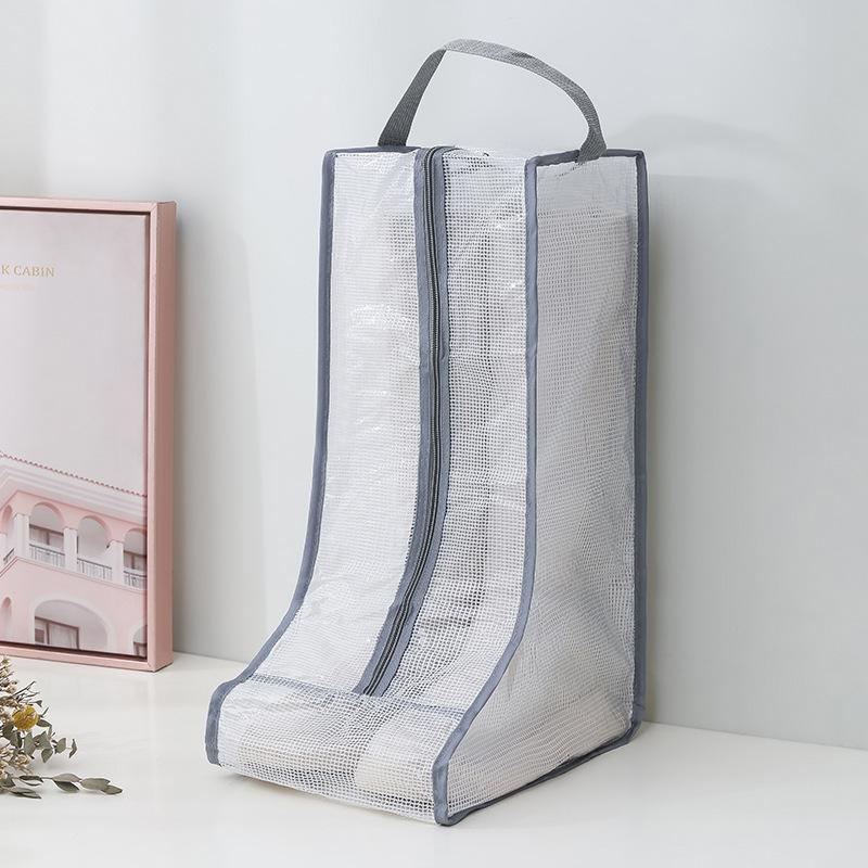 1pc Transparent Shoe Storage Bag, Mesh Long Boots Dustproof Bag