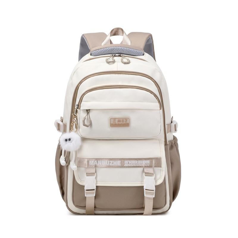 Школьные сумки для девочек старшей школы, модный дорожный рюкзак большой вместимости, черный и белый, легкий студенческий рюкзак